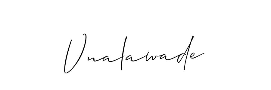 Make a beautiful signature design for name Vnalawade. With this signature (Allison_Script) style, you can create a handwritten signature for free. Vnalawade signature style 2 images and pictures png