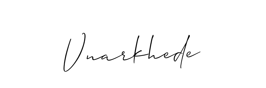 How to make Vnarkhede signature? Allison_Script is a professional autograph style. Create handwritten signature for Vnarkhede name. Vnarkhede signature style 2 images and pictures png