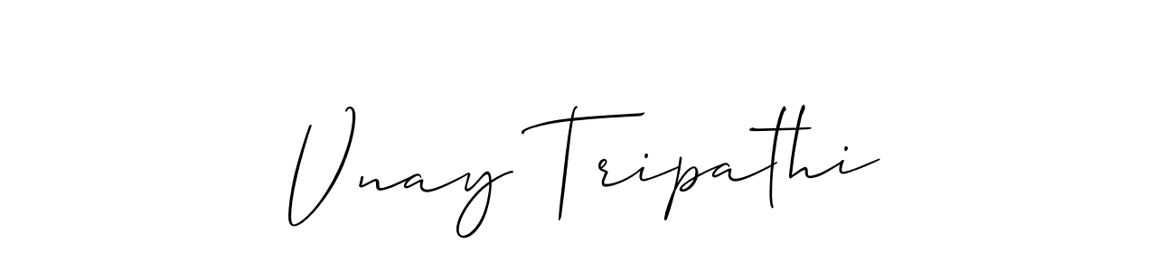 Use a signature maker to create a handwritten signature online. With this signature software, you can design (Allison_Script) your own signature for name Vnay Tripathi. Vnay Tripathi signature style 2 images and pictures png