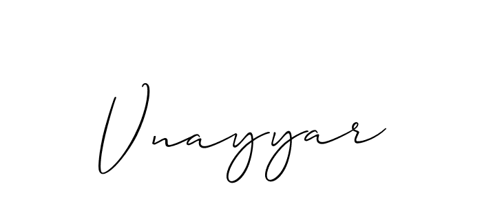 Design your own signature with our free online signature maker. With this signature software, you can create a handwritten (Allison_Script) signature for name Vnayyar. Vnayyar signature style 2 images and pictures png