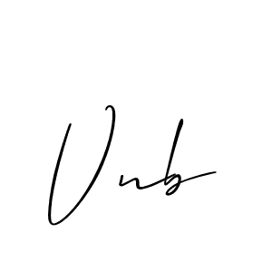 Make a beautiful signature design for name Vnb. Use this online signature maker to create a handwritten signature for free. Vnb signature style 2 images and pictures png