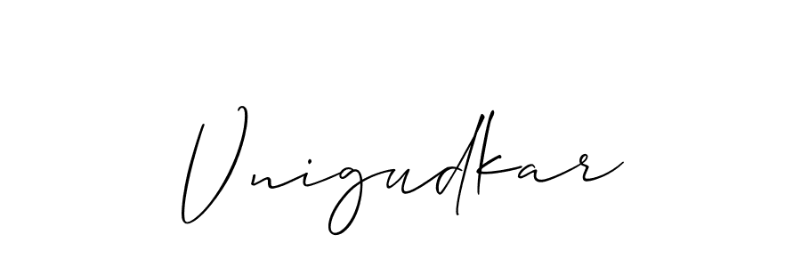Design your own signature with our free online signature maker. With this signature software, you can create a handwritten (Allison_Script) signature for name Vnigudkar. Vnigudkar signature style 2 images and pictures png
