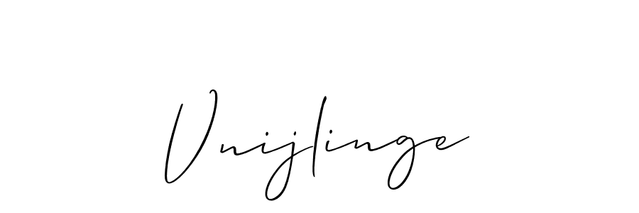 Make a beautiful signature design for name Vnijlinge. With this signature (Allison_Script) style, you can create a handwritten signature for free. Vnijlinge signature style 2 images and pictures png