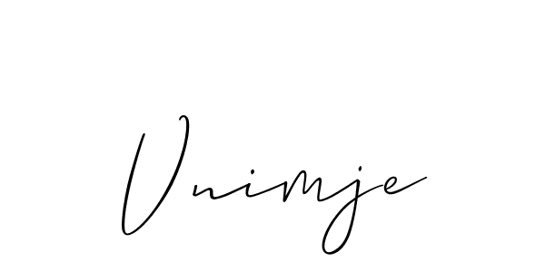 Best and Professional Signature Style for Vnimje. Allison_Script Best Signature Style Collection. Vnimje signature style 2 images and pictures png