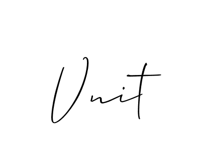 How to make Vnit signature? Allison_Script is a professional autograph style. Create handwritten signature for Vnit name. Vnit signature style 2 images and pictures png