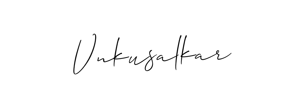 Similarly Allison_Script is the best handwritten signature design. Signature creator online .You can use it as an online autograph creator for name Vnkusalkar. Vnkusalkar signature style 2 images and pictures png