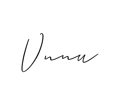 How to make Vnnu signature? Allison_Script is a professional autograph style. Create handwritten signature for Vnnu name. Vnnu signature style 2 images and pictures png