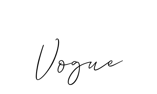 Make a beautiful signature design for name Vogue. With this signature (Allison_Script) style, you can create a handwritten signature for free. Vogue signature style 2 images and pictures png