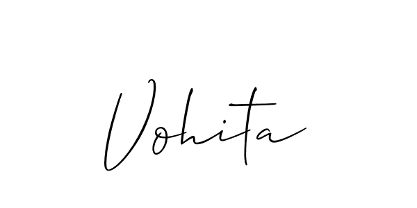 if you are searching for the best signature style for your name Vohita. so please give up your signature search. here we have designed multiple signature styles  using Allison_Script. Vohita signature style 2 images and pictures png