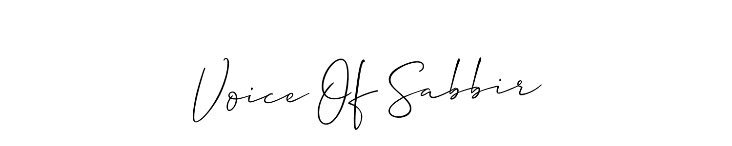 How to make Voice Of Sabbir name signature. Use Allison_Script style for creating short signs online. This is the latest handwritten sign. Voice Of Sabbir signature style 2 images and pictures png