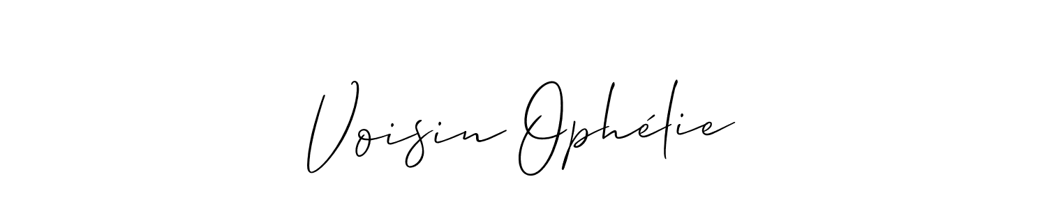 Use a signature maker to create a handwritten signature online. With this signature software, you can design (Allison_Script) your own signature for name Voisin Ophélie. Voisin Ophélie signature style 2 images and pictures png
