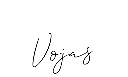 The best way (Allison_Script) to make a short signature is to pick only two or three words in your name. The name Vojas include a total of six letters. For converting this name. Vojas signature style 2 images and pictures png