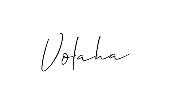 You should practise on your own different ways (Allison_Script) to write your name (Volaha) in signature. don't let someone else do it for you. Volaha signature style 2 images and pictures png