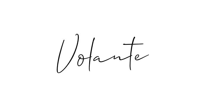 Create a beautiful signature design for name Volante. With this signature (Allison_Script) fonts, you can make a handwritten signature for free. Volante signature style 2 images and pictures png