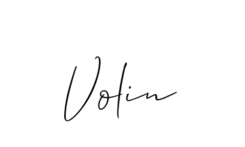 Design your own signature with our free online signature maker. With this signature software, you can create a handwritten (Allison_Script) signature for name Volin. Volin signature style 2 images and pictures png