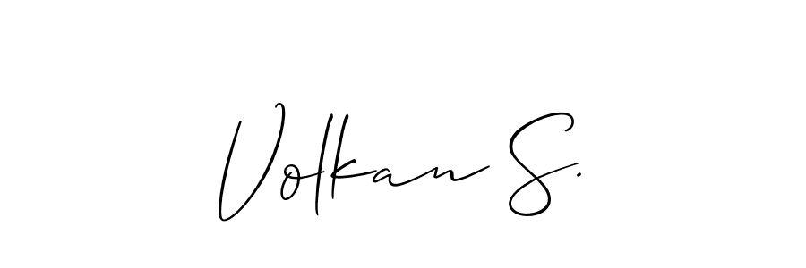 Similarly Allison_Script is the best handwritten signature design. Signature creator online .You can use it as an online autograph creator for name Volkan S.. Volkan S. signature style 2 images and pictures png