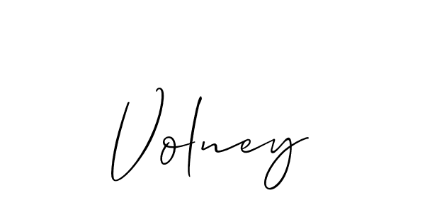 Create a beautiful signature design for name Volney. With this signature (Allison_Script) fonts, you can make a handwritten signature for free. Volney signature style 2 images and pictures png