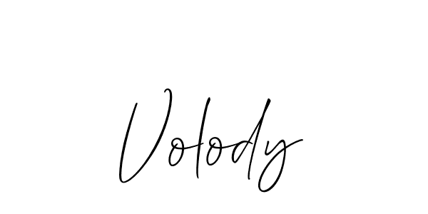 Use a signature maker to create a handwritten signature online. With this signature software, you can design (Allison_Script) your own signature for name Volody. Volody signature style 2 images and pictures png