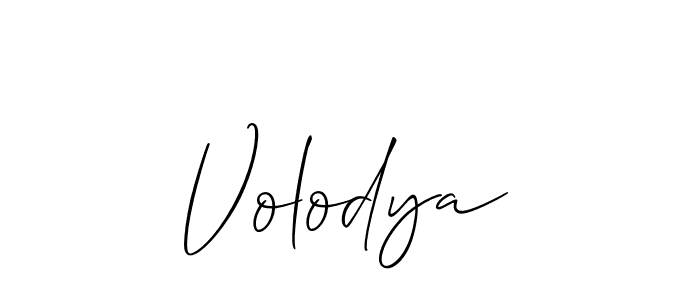 Once you've used our free online signature maker to create your best signature Allison_Script style, it's time to enjoy all of the benefits that Volodya name signing documents. Volodya signature style 2 images and pictures png