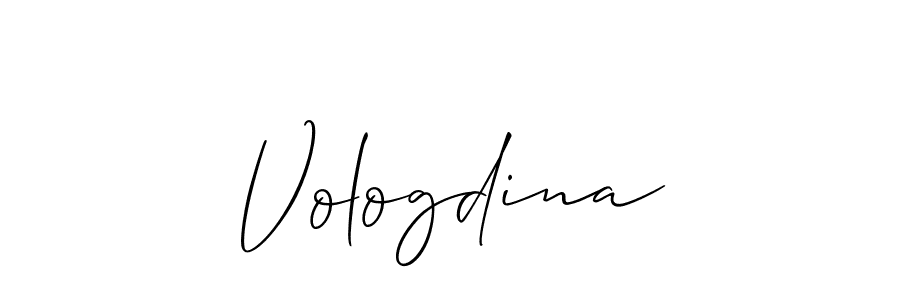 Use a signature maker to create a handwritten signature online. With this signature software, you can design (Allison_Script) your own signature for name Vologdina. Vologdina signature style 2 images and pictures png