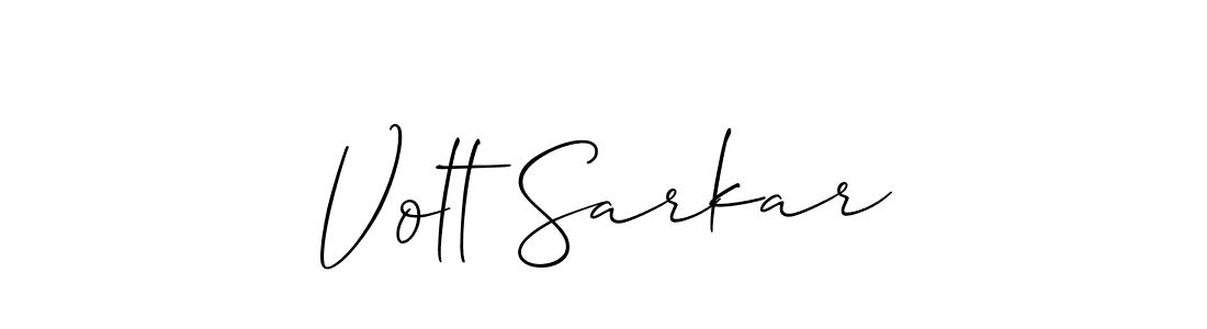 The best way (Allison_Script) to make a short signature is to pick only two or three words in your name. The name Volt Sarkar include a total of six letters. For converting this name. Volt Sarkar signature style 2 images and pictures png