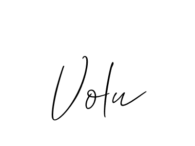 You should practise on your own different ways (Allison_Script) to write your name (Volu) in signature. don't let someone else do it for you. Volu signature style 2 images and pictures png