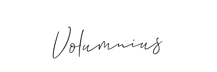 Also You can easily find your signature by using the search form. We will create Volumnius name handwritten signature images for you free of cost using Allison_Script sign style. Volumnius signature style 2 images and pictures png