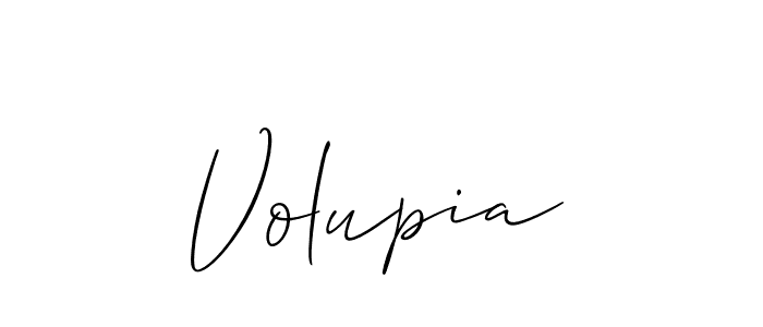 Allison_Script is a professional signature style that is perfect for those who want to add a touch of class to their signature. It is also a great choice for those who want to make their signature more unique. Get Volupia name to fancy signature for free. Volupia signature style 2 images and pictures png