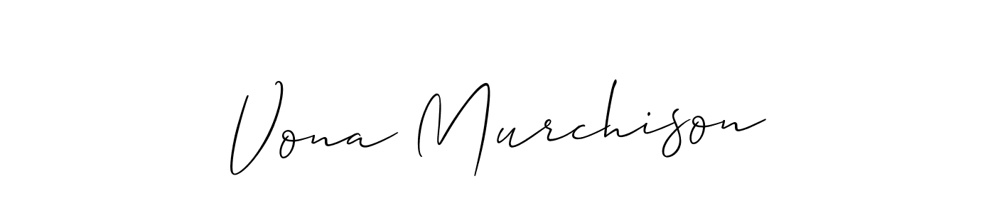 Create a beautiful signature design for name Vona Murchison. With this signature (Allison_Script) fonts, you can make a handwritten signature for free. Vona Murchison signature style 2 images and pictures png