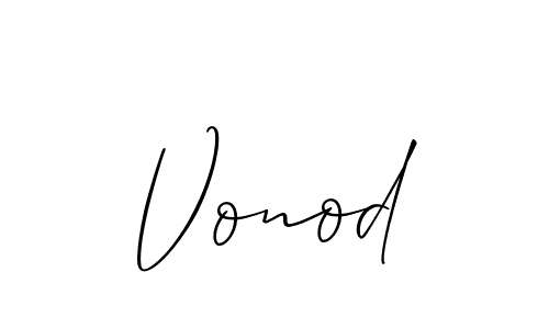Best and Professional Signature Style for Vonod. Allison_Script Best Signature Style Collection. Vonod signature style 2 images and pictures png