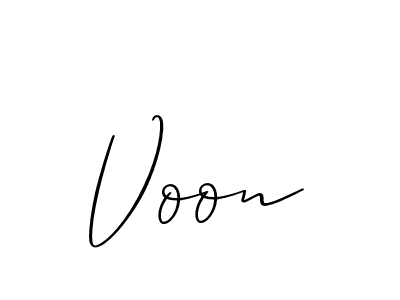 How to make Voon signature? Allison_Script is a professional autograph style. Create handwritten signature for Voon name. Voon signature style 2 images and pictures png