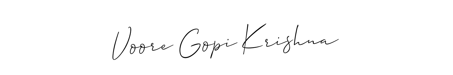 Create a beautiful signature design for name Voore Gopi Krishna. With this signature (Allison_Script) fonts, you can make a handwritten signature for free. Voore Gopi Krishna signature style 2 images and pictures png