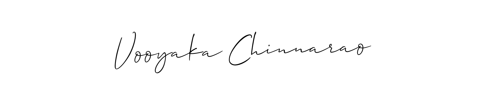 It looks lik you need a new signature style for name Vooyaka Chinnarao. Design unique handwritten (Allison_Script) signature with our free signature maker in just a few clicks. Vooyaka Chinnarao signature style 2 images and pictures png