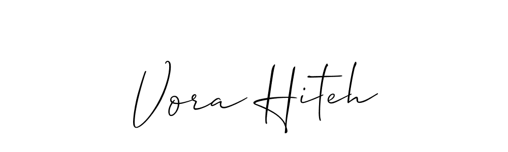if you are searching for the best signature style for your name Vora Hiteh. so please give up your signature search. here we have designed multiple signature styles  using Allison_Script. Vora Hiteh signature style 2 images and pictures png