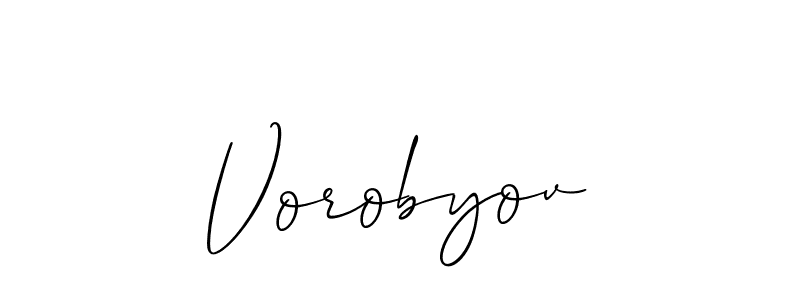 How to Draw Vorobyov signature style? Allison_Script is a latest design signature styles for name Vorobyov. Vorobyov signature style 2 images and pictures png