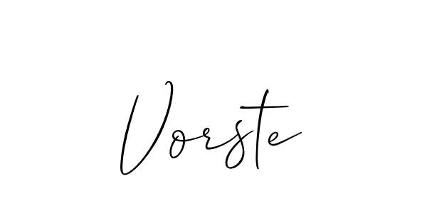 Also You can easily find your signature by using the search form. We will create Vorste name handwritten signature images for you free of cost using Allison_Script sign style. Vorste signature style 2 images and pictures png