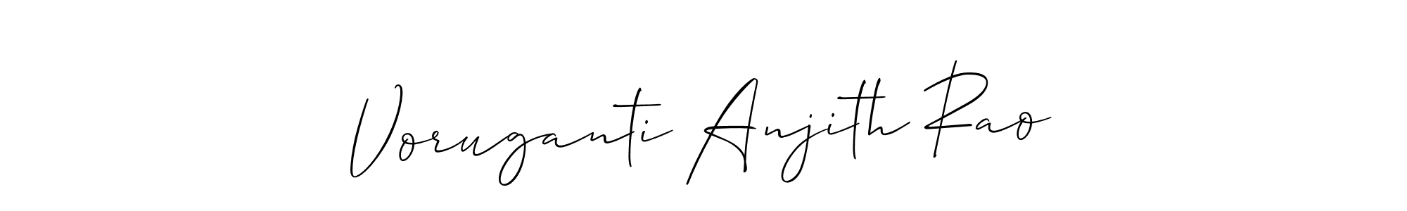 Make a short Voruganti Anjith Rao signature style. Manage your documents anywhere anytime using Allison_Script. Create and add eSignatures, submit forms, share and send files easily. Voruganti Anjith Rao signature style 2 images and pictures png