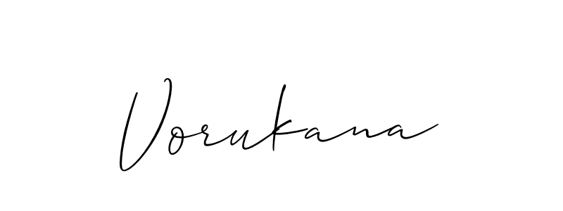 Best and Professional Signature Style for Vorukana. Allison_Script Best Signature Style Collection. Vorukana signature style 2 images and pictures png