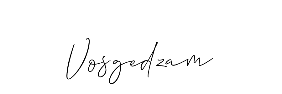 Once you've used our free online signature maker to create your best signature Allison_Script style, it's time to enjoy all of the benefits that Vosgedzam name signing documents. Vosgedzam signature style 2 images and pictures png