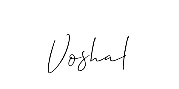 Once you've used our free online signature maker to create your best signature Allison_Script style, it's time to enjoy all of the benefits that Voshal name signing documents. Voshal signature style 2 images and pictures png