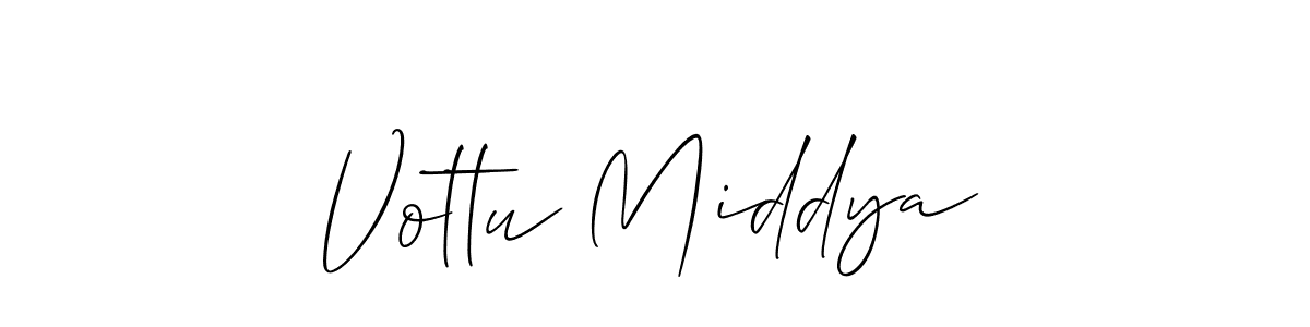 Similarly Allison_Script is the best handwritten signature design. Signature creator online .You can use it as an online autograph creator for name Vottu Middya. Vottu Middya signature style 2 images and pictures png