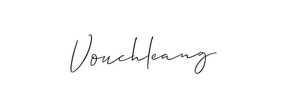 How to make Vouchleang signature? Allison_Script is a professional autograph style. Create handwritten signature for Vouchleang name. Vouchleang signature style 2 images and pictures png