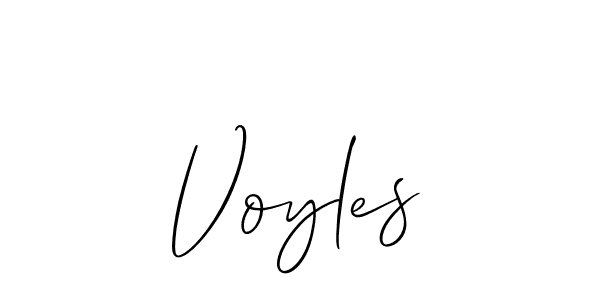 Make a beautiful signature design for name Voyles. With this signature (Allison_Script) style, you can create a handwritten signature for free. Voyles signature style 2 images and pictures png