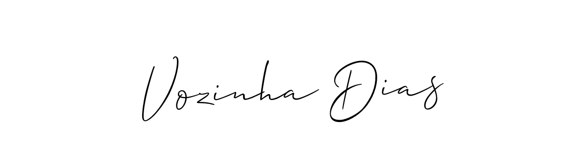 Make a beautiful signature design for name Vozinha Dias. With this signature (Allison_Script) style, you can create a handwritten signature for free. Vozinha Dias signature style 2 images and pictures png