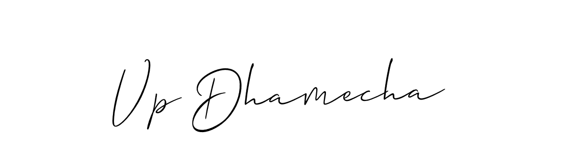 How to Draw Vp Dhamecha signature style? Allison_Script is a latest design signature styles for name Vp Dhamecha. Vp Dhamecha signature style 2 images and pictures png