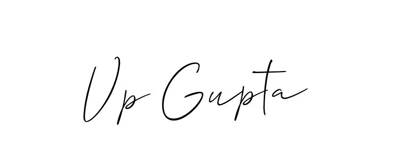 The best way (Allison_Script) to make a short signature is to pick only two or three words in your name. The name Vp Gupta include a total of six letters. For converting this name. Vp Gupta signature style 2 images and pictures png