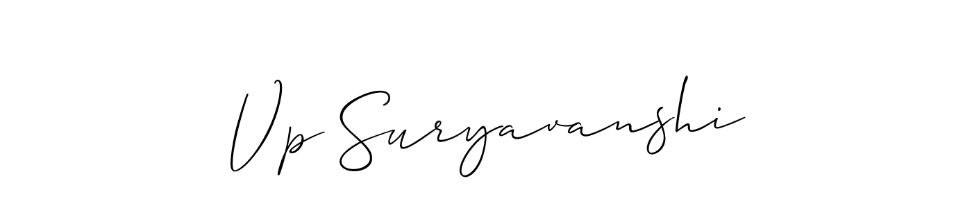 Vp Suryavanshi stylish signature style. Best Handwritten Sign (Allison_Script) for my name. Handwritten Signature Collection Ideas for my name Vp Suryavanshi. Vp Suryavanshi signature style 2 images and pictures png