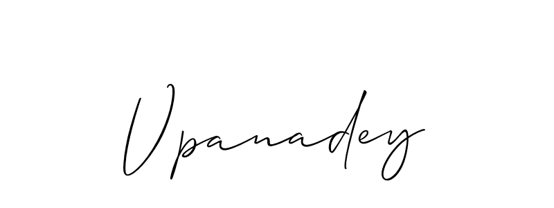 Make a beautiful signature design for name Vpanadey. With this signature (Allison_Script) style, you can create a handwritten signature for free. Vpanadey signature style 2 images and pictures png