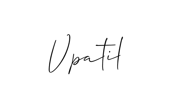 How to make Vpatil signature? Allison_Script is a professional autograph style. Create handwritten signature for Vpatil name. Vpatil signature style 2 images and pictures png