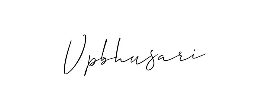 Vpbhusari stylish signature style. Best Handwritten Sign (Allison_Script) for my name. Handwritten Signature Collection Ideas for my name Vpbhusari. Vpbhusari signature style 2 images and pictures png